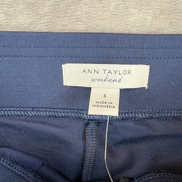 Ann Taylor Pants Womens Small Blue Weekend Collection Wide Leg Pant Flare NEW - Picture 4 of 12